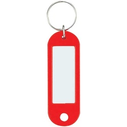 キーホルダー型名札　赤　５０個入