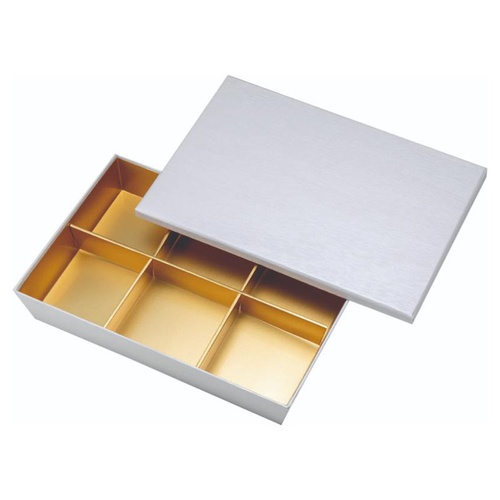 弁当容器 HSH テーパー型 松花堂 6仕切板付 (白木目内金) アヅミ産業