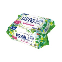 ノンアルコール除菌ウェットティシュ６０枚３Ｐ