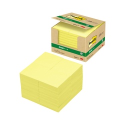 ポストイット　再生紙ノート　７５×７５　黄　４０冊