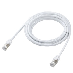 ＬＡＮケーブル　ＣＡＴ７　３ｍ　メッシュ　ホワイト