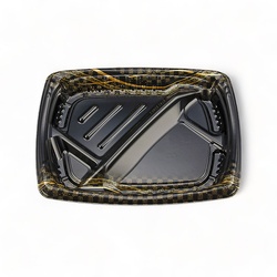 【廃番商品】シーピー化成 弁当容器 TNほうび8-1 いち紐黒 本体