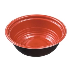 麺容器 MFPホット麺17(57)M 赤黒 エフピコ