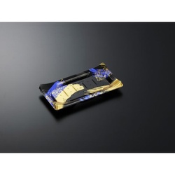 中央化学 寿司容器 HS 波ね皿 21-11 光琳BK-BK 本体