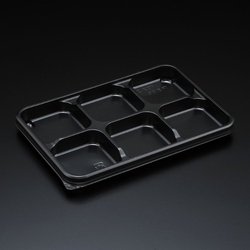 スミ 和菓子容器 エスコン 65仕切 黒 本体