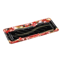 エフピコ 寿司容器 大波皿2-8 本体 風花赤