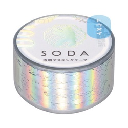 ソーダ　透明マステ（エンブレム）Ｘ３