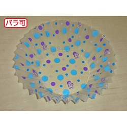 セイコー おかずカップ ラミケースOPP12F 水玉柄(青) 500枚