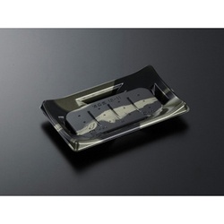 中央化学 寿司容器 HS 波ね皿 18-11 壮月BK-BK 本体