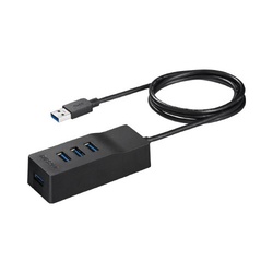 ＵＳＢハブ　マグネット付き　ブラック