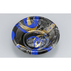 シーピー化成 どんぶり容器 BF丸丼18L 陶輪青 本体