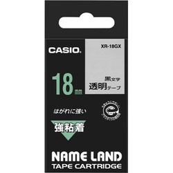 ネームランド　強粘着透明テープ　１８ｍｍ　黒文字