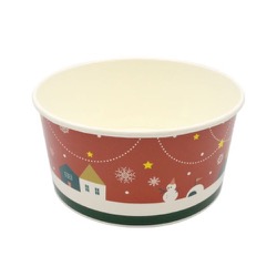 パックスタイル どんぶり容器 バーレル容器 CO-1.5L-176 クリスマス赤