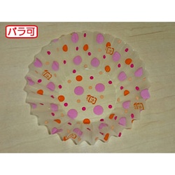 セイコー おかずカップ ラミケースOPP 8F 水玉柄(赤) 500枚