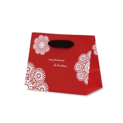 紙手提袋 5920 手提袋 グレイスバッグ レースィ(レッド) ベルベ