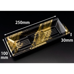 リスパック 寿司容器 新万角25-10F らいらく金 本体