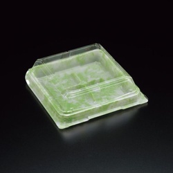 スミ 和菓子容器 ユニコン JW-4 石紋(新緑)