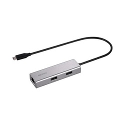 ＵＳＢ−Ｃ接続　ＬＡＮアダプターハブ付　シルバー