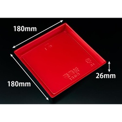 リスパック 寿司容器 豪華折 180B 黒紅朱 本体