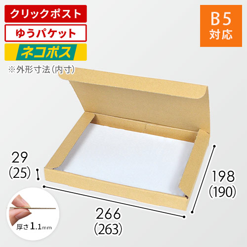 ネコポス・クリックポスト・ゆうパケット】厚さ3cm・N式ケース（B5