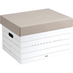 ストレージボックス　フタ式分離タイプグレー　３組