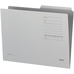 １／２カットフォルダーカラーＦタイプＡ４灰　１０枚