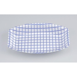 鮮魚トレー V-舟唄20-12 レースブルー シーピー化成