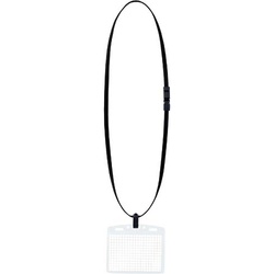 ネックストラップ名札特大＜アイドプラス＞黒×１０個