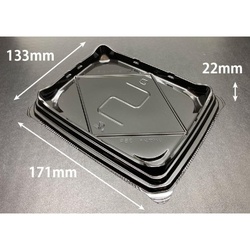 サンドイッチ容器 バイオ リバサンド 3BR 黒 リスパック