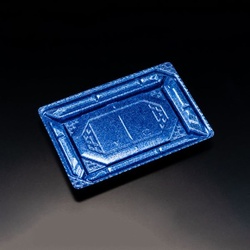 リスパック 刺身容器 バイオPS 美枠 17-12B ステラブルー 本体