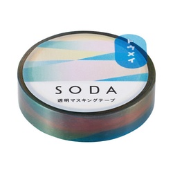 ソーダ　透明マステ（オーロラ）　１０ｍｍ幅Ｘ３